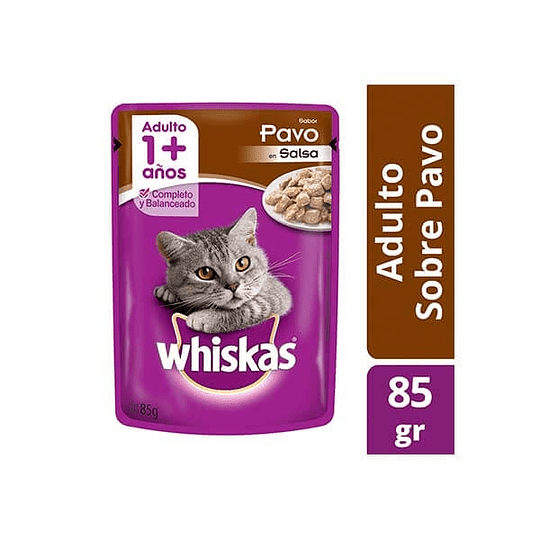 Whiskas Sabor Pavo en Salsa 85g
